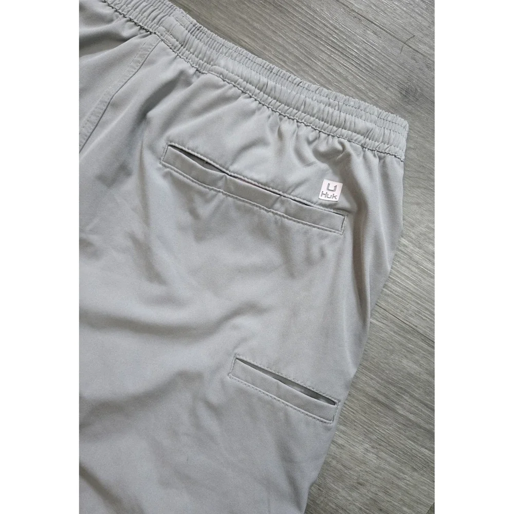 Huk Performance Fishing Men's XXL Gray Swim Trunks Lined Drawstring Shorts